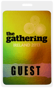 gathering festival holographic pass laminate